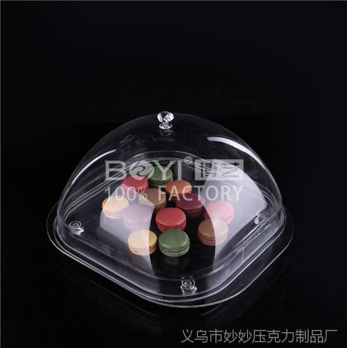 工廠訂做透明壓克力食品罩 有機玻璃半球菜罩 亞克力產品陳列罩子